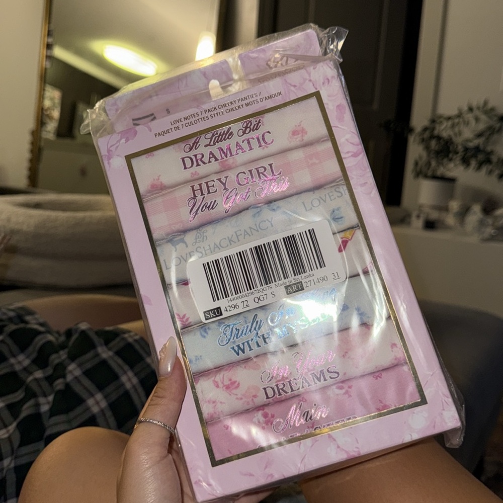 PINK X LoveShackFancy 7 Pack Cheeky Panties | SOLD OUT SMALL